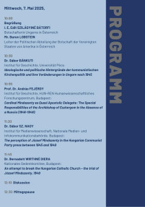 József Mindszenty 1975-2025 Programm-2